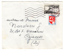 1967  CAD De MARSEILLE - GARE     T P   " Le Grand Pont De BORDEAUX 0,25c + Blason Auch 0,05 C " - Covers & Documents