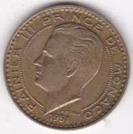 Monaco 20 Francs 1951 Rainier III , En Cupro Aluminium - 1949-1956 Old Francs