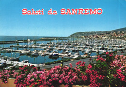 SAN REMO, LIGURIA, PORT, BOATS, ARCHITECTURE, ITALY, POSTCARD - San Remo