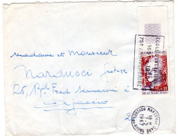 1967  CAD De MARSEILLE - GARE     T P   " BEAUMARCHAIS 0,30c + 0,10c " - Cartas & Documentos