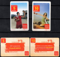 Cartes De Recharge -Tunisiana-2 Images (resto-Verso) -2 Scans - Tunesien