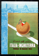 ITALIA REPUBBLICA ITALY REPUBLIC 18 05 1952 IN RICORDO DI ITALIA-INGHILTERRA CALCIO MAXI MAXIMUM CARD CARTOLINA CARTE - Maximumkaarten