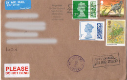 Great Britain - 2002 - Rudyard Kipling  Stamp Used On Cover To India. - Cartas & Documentos