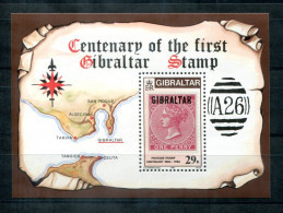 GIBRALTAR Block 9, Bl.9 Mnh - Marke Auf Marke, Stamp On Stamp, Timbre Sur Timbre - Gibilterra