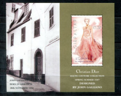 GIBRALTAR Block 30, Bl.30 Mnh - Christian Dior, Mode, Fashion, Haute Couture, John Galliano - Gibraltar