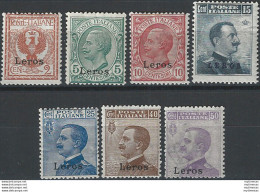 1912 Egeo Lero Ordinaria 7v. MNH Sassone N. 1/7 - Andere & Zonder Classificatie