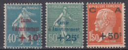 FRANCE CAISSE D'AMORTISSEMENT SERIE N° 246/248 NEUVE GOMME GLACEE SANS CHARNIERE - 1927-31 Sinking Fund