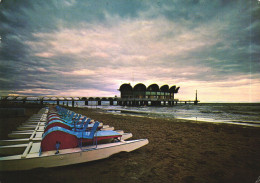 LIGNANO SABBIADORO, UDINE, FRIULI, TERRACE, PEDAL BOATS, ARCHITECTURE, ITALY, POSTCARD - Udine