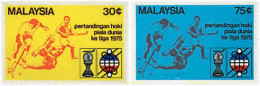 50413 MNH MALASIA 1975 3 COPA DEL MUNDO DE HOCKEY SOBRE HIERBA - Malasia (1964-...)