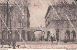 Cm480 Cartolina Torino Citta' Corso Vittorio Emanuele E Via Amedeo Auogadro 1901 - Autres & Non Classés