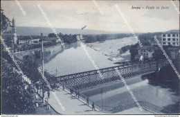 Cm482 Cartolina Ivrea Ponte In Ferro Provincia Di Torino Piemonte 1927 - Otros & Sin Clasificación