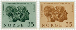 102033 MNH NORUEGA 1964 CENTENARIO DE DEL PRINCIPIO DE LA ACCION DE LAS MASAS - Ungebraucht