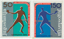67166 MNH YUGOSLAVIA 1965 28 CAMPEONATOS DEL MUNDO DE TENIS DE MESA EN LJUBLJANA - Unused Stamps