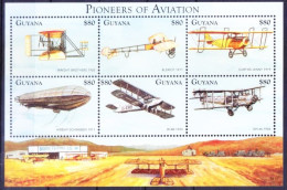 Guyana 1998 MNH SS, Pioneers Of Aviation, Aircraft - Airplanes