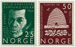 67956 MNH NORUEGA 1964 CENTENARIO DE LA ASOCIACION OBRERA DE OSLO - Unused Stamps