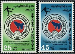 53783 MNH KUWAIT 1974 3 TORNEO DE FUTBOL DEL TROFEO DEL GOLFO DE ARABIA - Koweït