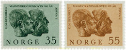 102033 MNH NORUEGA 1964 CENTENARIO DE DEL PRINCIPIO DE LA ACCION DE LAS MASAS - Unused Stamps