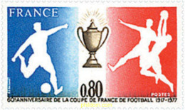 80363 MNH FRANCIA 1977 60 ANIVERSARIO DE LA COPA DE FRANCIA DE FUTBOL - Sonstige & Ohne Zuordnung