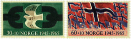 33602 MNH NORUEGA 1965 20 ANIVERSARIO DE LA LIBERACION - Unused Stamps