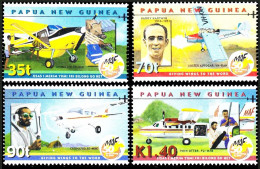 Papua New Guinea 2001 MNH 4v, Air Planes, Aviation, Communications, & Learning Technology - Avions