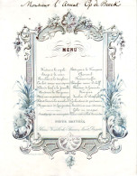 DE 1898 - Carte Porcelaine - Menu De M. 'Avocat Op De Beeck Imp Steenackers-Pauwels - Autres & Non Classés