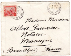 1911  CAD  De LA GOULETTE TUNIS  Envoyée à MANOSQUE - Storia Postale