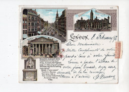 376 - LONDON - Cheapside - Imperial Institute - Royal Exchange *1898*litho* - Autres & Non Classés
