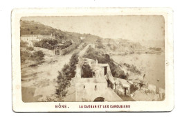 Photo Ancienne Sur Carton  Bône La Casbah Et Les Caroubiers - Lieux