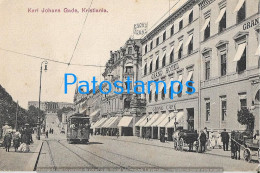 229012 NORWAY NORGE KRISTIANIA KARL JOHANS STREET & TRAMWAY POSTAL POSTCARD - Noorwegen