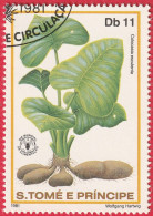 N° Yvert & Tellier 654 - Sao Tomé-et-Principe (1981) (Oblitéré) - Journée Mondiale Alimentation - Colocasia Esculentia - Sao Tome En Principe