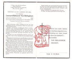 DP Leonard Edmond Van Belleghem / Dhondt ° Belsele Sint-Niklaas 1896 † 1953 - Devotion Images