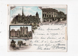 377 - LONDON - The New Law Courts - Bank Of England - St James Palace *1898*litho* - Autres & Non Classés