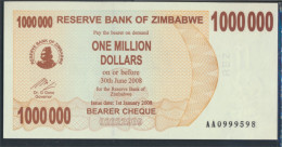 Simbabwe Pick-Nr: 53 Bankfrisch 2008 1 Mio. Dollars (9810966 - Zimbabwe