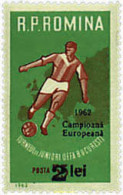 61898 MNH RUMANIA 1962 VICTORIA RUMANA EN EL TORNEO EUROPEO DE FUTBOL JUVENIL - Otros & Sin Clasificación