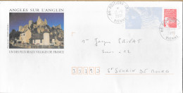 Nelle Aquitaine Entier Luquet De Angles Sur L'Anglin Oblitération 86 Poitiers-CTC 13-9 2000 - PAP: Aufdrucke/Luquet