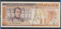 Mexiko Pick-Nr: 88c Bankfrisch 1989 5.000 Pesos (9855678 - Mexique