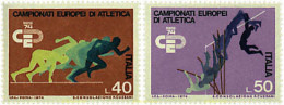 67016 MNH ITALIA 1974 CAMPEONATOS DE EUROPA DE ATLETISMO EN ROMA - 1971-80: Mint/hinged