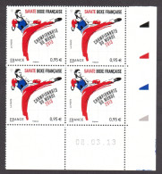 France - Coin Daté 08.03.13 Du N° 4831 - Neuf ** - Savate - Boxe Française - 2010-2019