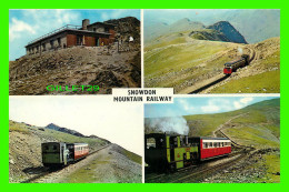 SNOWDON MOUNTAIN RAILWAY, PAYS DE GALLES - TRAVEL IN 1970 - 5 MULTIVUES - TRAINS - - Sonstige & Ohne Zuordnung