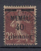 MEMEL 1920 Used(o) Mi 22 #MM9 - Memel (Klaïpeda) 1923