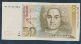 BRD Rosenbg: 293a Serien: AA Bankfrisch 1989 50 Deutsche Mark (10288332 - 50 Deutsche Mark