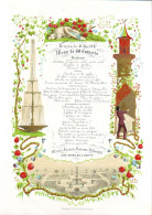 DE 1901 - Carte Porcelaine - Menu Aux Soins De J. Cruyt, (Hotel De Flandre), Bruges 1847 Imp Daveluy - Autres & Non Classés