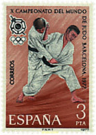 85005 MNH ESPAÑA 1977 10 CAMPEONATOS DEL MUNDO DE JUDO EN BARCELONA - Unused Stamps