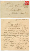 Germany 1936 Cover & Letter; Harleshausen über Kassel To Schiplage; 12pf. Hindenburg - Cartas & Documentos