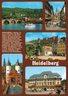 1 AK Germany / Baden-Württemberg * Chronikkarte Der Stadt Heidelberg Mit Schloß, Den Brückentürmen Und Der Kornmarkt * - Heidelberg