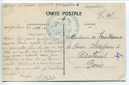 Sur CPA  ANGOULÊME à Foulpougne Auto Pont * Cachet Militaire 107e Régiment D'Infanterie De Ligne * Ecrite En1915 - Guerra De 1914-18