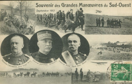 31)   Souvenir Des Grandes Manœuvres Du Sud Ouest Septembre 1913  -  Général Chomer - Général Joffre - Général Pau - Toulouse