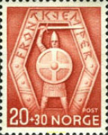101897 MNH NORUEGA 1943 CELEBRACION DE LA FORMACION VOLUNTARIA PARA EL FRENTE DEL SUR - Unused Stamps