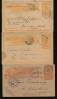 BELGIAN CONGO PS X3 USED SELECTION - Stamped Stationery