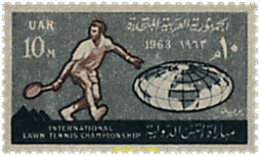 52383 MNH EGIPTO 1963 51 CAMPEONATOS INTERNACIONALES DE TENIS EN EL CAIRO - Andere & Zonder Classificatie